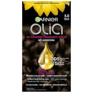 Garnier Olia Oil Powered Permanent Hair Color  5.0 Medium Brown