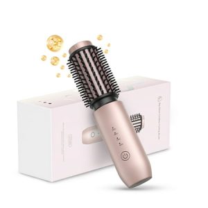 NEXPURE Hair Straightener Brush  Ionic Cordless Hair Straightening Brush for Straightening or Curling Hair  Heat Brush with Ceramic Coating  Anti-Scald