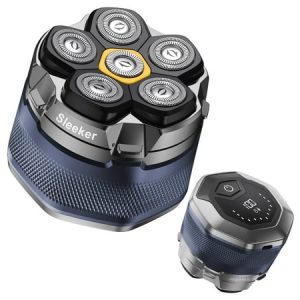 Head Shaver for Bald Men Magnetic Electric Razor Large Battery Capacity  LED Display IPX7 Waterproof Blue