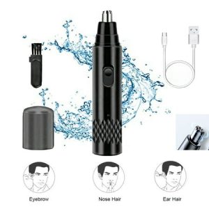 ZOUYUE Ear and Nose Hair Trimmer for Men and Women Professional USB Rechargeable Nose and Ear Hair Trimmer Body Grooming Dual Edge Blades  Black