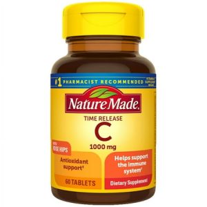 Nature Made Vitamin C 1000 MG With Rose Hips Timed Release Tablets  60 Ct
