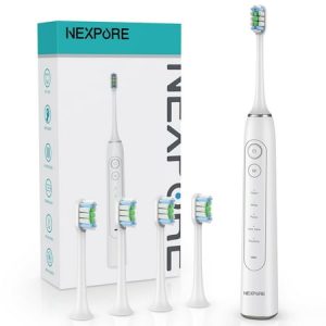 NEXPURE Sonic Electric Toothbrush  Electric Toothbrush for Adults  48000VPM Deep Cleaning  5 Modes with Smart Timer