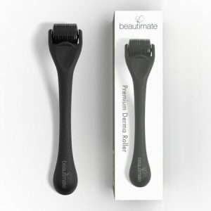 beautimate Titanium 1.0 mm Microneedle Derma Roller with Travel Case