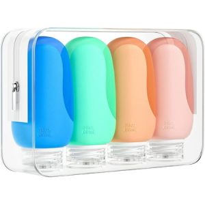 Morfone Travel Bottles Set for Toiletries  Tsa Approved Travel Size Containers BPA Free Leak Proof Refillable Liquid Silicone Squeezable Travel Accessories for Shampoo Conditioner Lotion (Blue  Green)