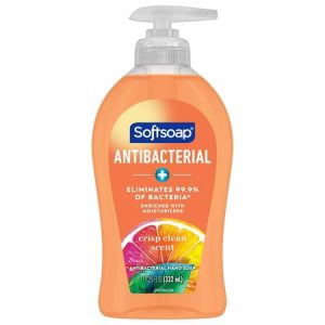 Softsoap Antibacterial Liquid Hand Soap  Crisp Clean Scent Hand Soap  11.25 oz Bottle