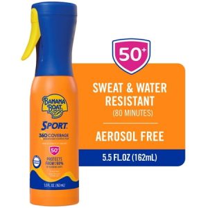 Banana Boat Sport 360 Coverage SPF 50 Sunscreen Mist  Refillable Adult Sunscreen Spray  5.5 fl oz